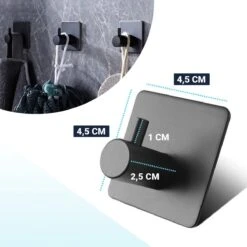Qitch & Quisine Handdoekhaakjes - Set Van 3 Zwarte Haakjes - Zelfklevend - Waterbestendig - RVS 11 Qitch & Quisine Handdoekhaakjes - Set Van 3 Zwarte Haakjes - Zelfklevend - Waterbestendig - RVS -Badkamer Wijs 1200x1200 1819