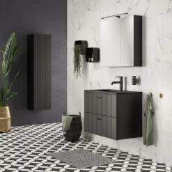 Tiger Tune - Handdoekhaak - Messing Geborsteld / Zwart -Badkamer Wijs 1200x1200 1843