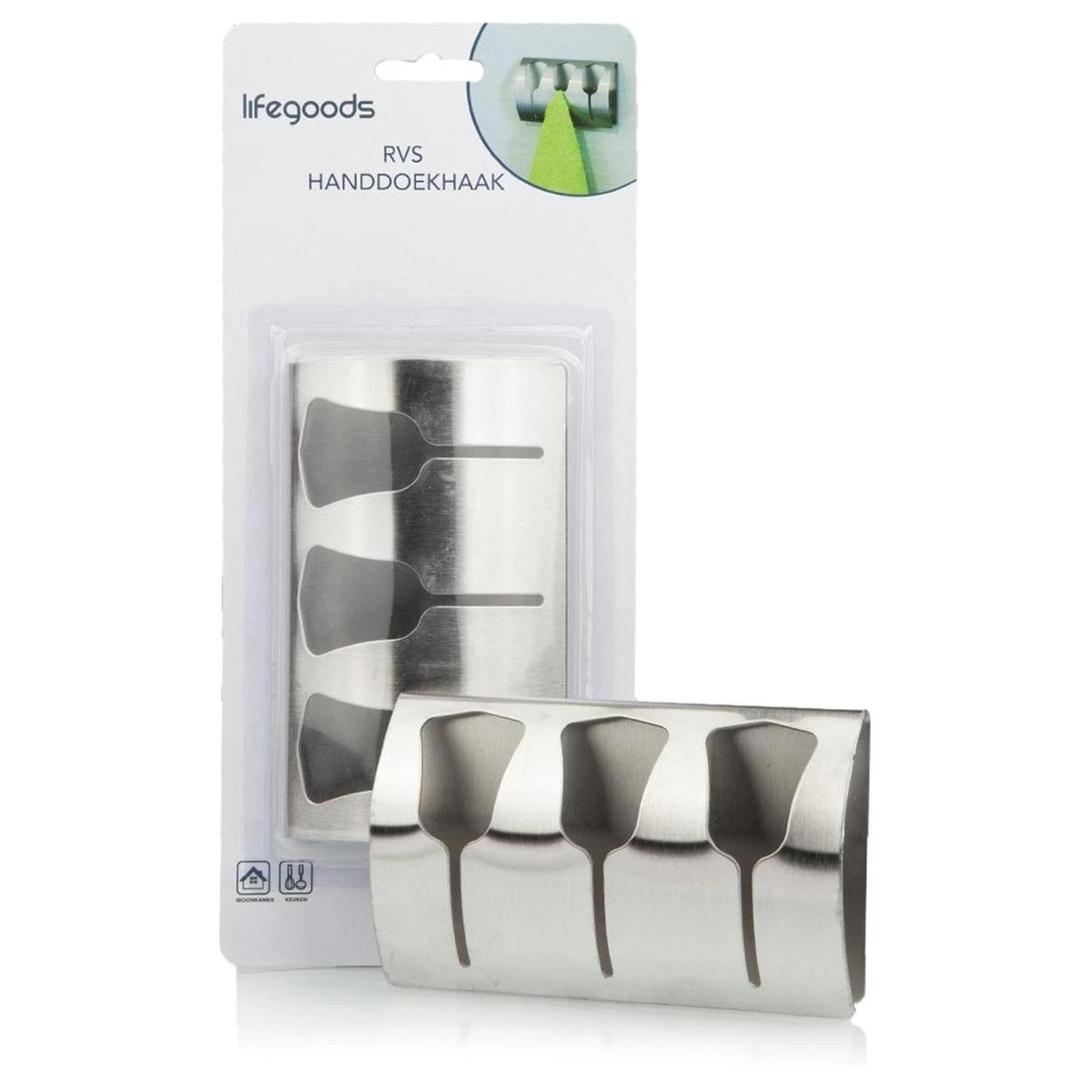 LifeGoods Handdoekhaakjes - Zelfklevend - Voor 3 Handdoeken - Handdoekklem - RVS - 1 Stuks 9 LifeGoods Handdoekhaakjes - Zelfklevend - Voor 3 Handdoeken - Handdoekklem - RVS - 1 Stuks - Afbeelding 7