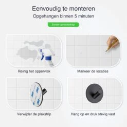 EAVY Handdoekhaakjes Zelfklevend - Set Van 4 Handdoek Haakjes - Wandhaak - Handdoekhouder -Badkamer Wijs 1200x1200 1863