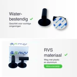 EAVY 2 Stuks Zelfklevende Handdoekhaakjes - Handdoekhouders - Plakhaakjes - Zwart -Badkamer Wijs 1200x1200 1894