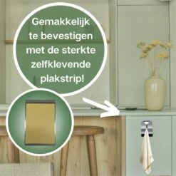 Waal© 2 Stuks RVS Handdoekhouders Zilver - Zelfklevend - Handdoek Klem - Handdoek Haak -Badkamer Wijs 1200x1200 1912