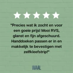 Waal© 2 Stuks RVS Handdoekhouders Zilver - Zelfklevend - Handdoek Klem - Handdoek Haak -Badkamer Wijs 1200x1200 1915