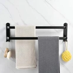 Vannons - Handdoekrek - Handdoekrek Badkamer - 2 Handdoeken - Zwart -Badkamer Wijs 1200x1200 1917