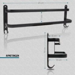 Vannons - Handdoekrek - Handdoekrek Badkamer - 2 Handdoeken - Zwart -Badkamer Wijs 1200x1200 1918