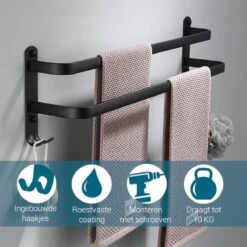 Vannons - Handdoekrek - Handdoekrek Badkamer - 2 Handdoeken - Zwart -Badkamer Wijs 1200x1200 1920