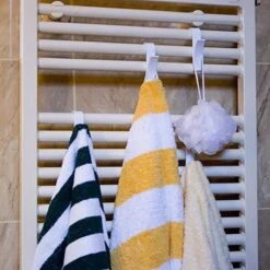 Merkloos 6x Handdoek Haak - Kleding Haak Voor Radiator - Handdoek Houder Hangend Aan Verwarming - Badkamer Haken Hangend -Badkamer Wijs 1200x1200 1923