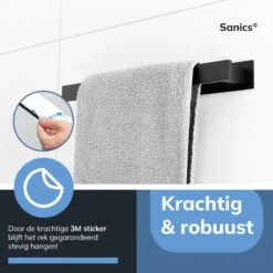 Sanics Handdoekrek Zwart 40 CM – Badkamer Of Keuken – Handdoekstang Zelfklevend – Handdoekhouder -Badkamer Wijs 1200x1200 1925