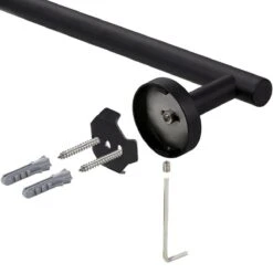 Design Handdoekhouder - Handdoekrek Voor Toilet En Badkamer - RVS Mat Zwart - 30 Cm -Badkamer Wijs 1200x1200 1932