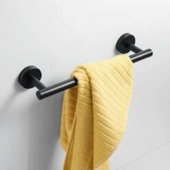 Design Handdoekhouder - Handdoekrek Voor Toilet En Badkamer - RVS Mat Zwart - 30 Cm -Badkamer Wijs 1200x1200 1933