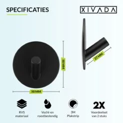 Handdoekhaakjes Zelfklevend - Zwart - Haakjes Handdoek 2st - Badkamer & Keuken 17 Handdoekhaakjes Zelfklevend - Zwart - Haakjes Handdoek 2st - Badkamer & Keuken -Badkamer Wijs 1200x1200 1940