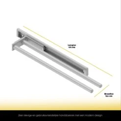 Eleganca Handdoekrek – Handdoekhouder Keuken – Handdoekstang – Ideaal Voor In Keukenkastjes – 44cm Uittrekbaar – 2 Armen – Handdoekrek Badkamer – Inclusief Bevestigingsmateriaal – Hoge Kwaliteit Aluminium – Zilver -Badkamer Wijs 1200x1200 1952