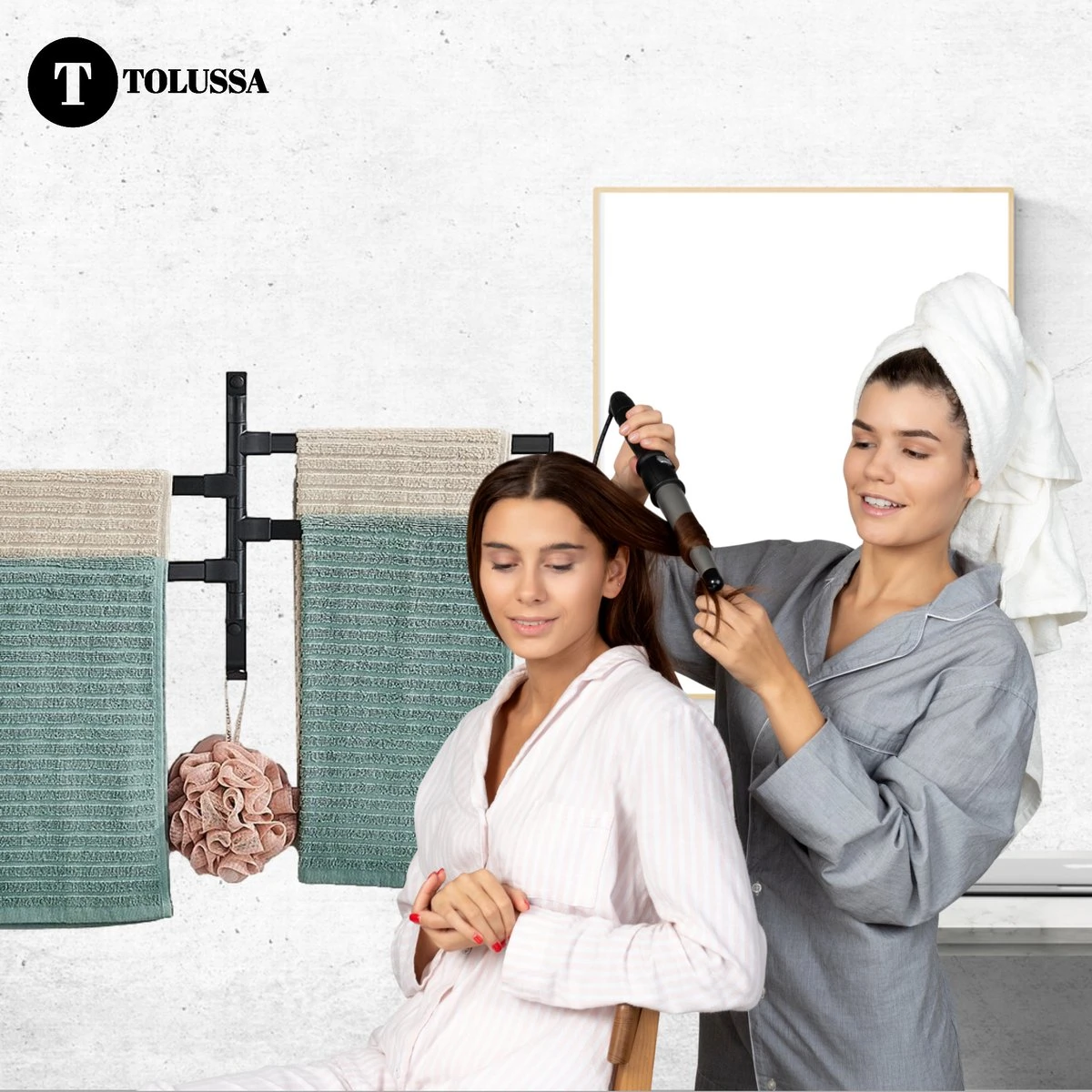 Tolussa Handdoekrek Badkamer Zwart - 30 CM - Handdoekhouder Zwart - Handdoekenrek Badkamer - Draaibaar 8 Tolussa Handdoekrek Badkamer Zwart - 30 CM - Handdoekhouder Zwart - Handdoekenrek Badkamer - Draaibaar - Afbeelding 6