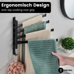 Tolussa Handdoekrek Badkamer Zwart - 38 CM - Handdoekhouder Zwart - Handdoekenrek Badkamer - Draaibaar 26 Tolussa Handdoekrek Badkamer Zwart - 38 CM - Handdoekhouder Zwart - Handdoekenrek Badkamer - Draaibaar -Badkamer Wijs 1200x1200 1993