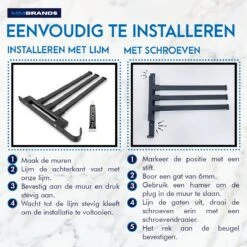 MM Brands Handdoekrek - Handdoekhouder - Badkamer Accessoires - Zelfklevend Handdoekenrek - 3-delig - Zwart - 24 X 6 X 1 CM 17 MM Brands Handdoekrek - Handdoekhouder - Badkamer Accessoires - Zelfklevend Handdoekenrek - 3-delig - Zwart - 24 X 6 X 1 CM -Badkamer Wijs 1200x1200 2024