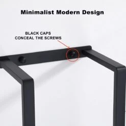 Handdoekrek - 70 Cm - RVS - Handdoekhouder BaderiQ Paris Large - MODEL 2023 - Schroeven Of Plakken - Handdoekenhouders - Handdoekhaak - Handdoek Organizer - Rvs Mat Zwart Poedercoating - Large H70xB20xD14 - Ook Beschikbaar In 40 Cm -Badkamer Wijs 1200x1200 2028