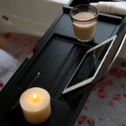 Merkloos Decopatent® Badplank - Uitschuifbaar 75 -> 110 Cm - Verstelbaar Bamboe Badrekje Voor In Bad - Boekenhouder - Tablethouder - Zwart 18 Merkloos Decopatent® Badplank - Uitschuifbaar 75 -> 110 Cm - Verstelbaar Bamboe Badrekje Voor In Bad - Boekenhouder - Tablethouder - Zwart -Badkamer Wijs 1200x1200 203