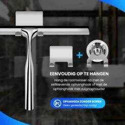 Douchewisser Met Ophangsysteem - Raamwisser - Raamtrekker - RVS - Extra Siliconen Strip 12 Douchewisser Met Ophangsysteem - Raamwisser - Raamtrekker - RVS - Extra Siliconen Strip -Badkamer Wijs 1200x1200 2050
