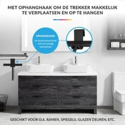 Douchewisser Met Ophanghaak – Trekker Douche – Douchetrekker Voor Badkamer – Raamwisser Douche – Zwart -Badkamer Wijs 1200x1200 2057