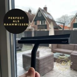 Fienosa Douchewisser Anti Kras Siliconen - Zachte Glashaak - Zwart -Badkamer Wijs 1200x1200 2071