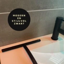 Fienosa Douchewisser Anti Kras Siliconen - Zachte Glashaak - Zwart -Badkamer Wijs 1200x1200 2072