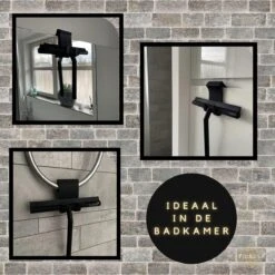 Fienosa Douchewisser Anti Kras Siliconen - Zachte Glashaak - Zwart -Badkamer Wijs 1200x1200 2074