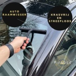 Fienosa Douchewisser Anti Kras Siliconen - Zachte Glashaak - Zwart -Badkamer Wijs 1200x1200 2075