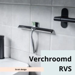 Douchewisser Met Ophanghaak En 2 Extra Strips - Raamwisser Voor Douche - Raamtrekker Chroom -Badkamer Wijs 1200x1200 2095