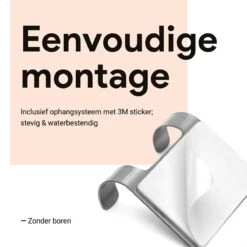 Douchewisser Met Ophanghaak En 2 Extra Strips - Raamwisser Voor Douche - Raamtrekker Chroom -Badkamer Wijs 1200x1200 2098