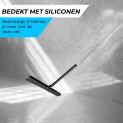 Minismus Douchewisser Zwart Met Ophanghaak - Raamwisser - Trekker Douche - Douchewissers - Raamtrekker - Douchetrekker -Badkamer Wijs 1200x1200 2103