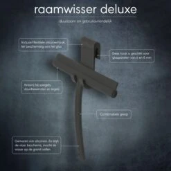 Sealskin Deluxe - Raamwisser Inclusief Flexibele Glashaak - Zwart 12 Sealskin Deluxe - Raamwisser Inclusief Flexibele Glashaak - Zwart -Badkamer Wijs 1200x1200 2130