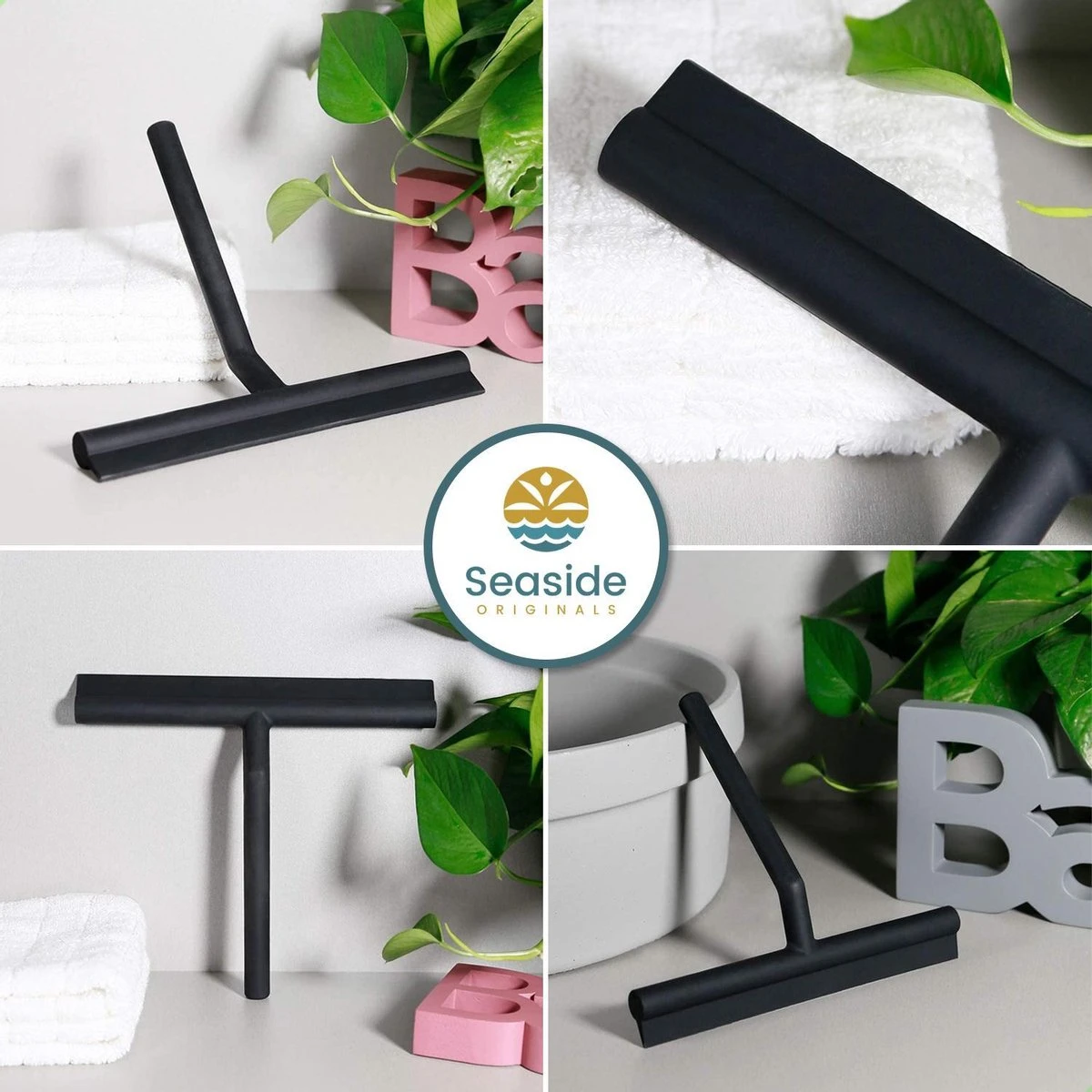 Seaside Originals Luxe Douchewisser Zwart Met Ophangsysteem En Opbergzakje - Raamwisser - Douchetrekker - Raamtrekker - Antislip - Badkamer Accessoires 8 Seaside Originals Luxe Douchewisser Zwart Met Ophangsysteem En Opbergzakje - Raamwisser - Douchetrekker - Raamtrekker - Antislip - Badkamer Accessoires - Afbeelding 6