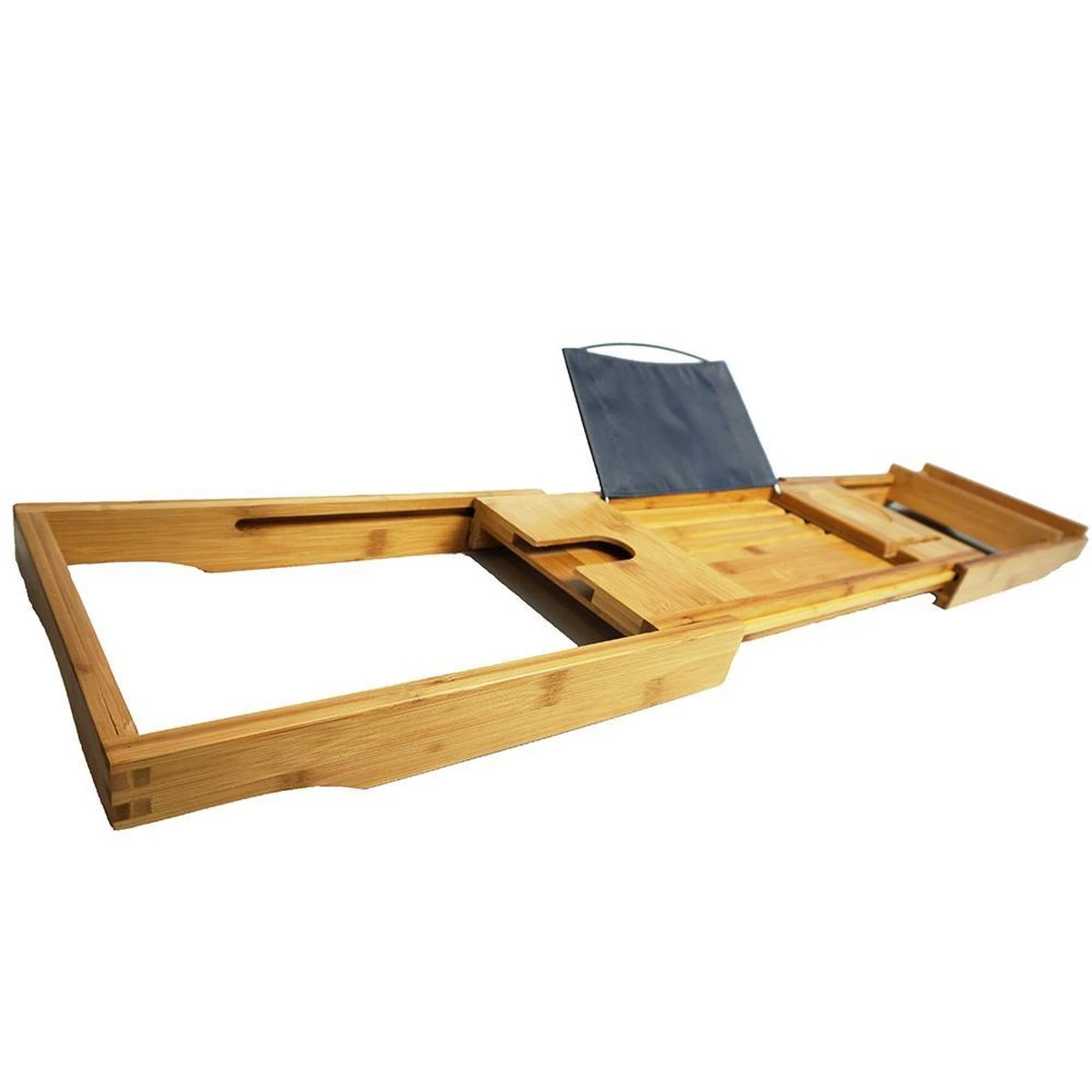 IVOL Badplank Bamboe - Badplank Hout Met Badrek Houders - Uitschuifbaar - 75 Tot 110 Cm 4 IVOL Badplank Bamboe - Badplank Hout Met Badrek Houders - Uitschuifbaar - 75 Tot 110 Cm - Afbeelding 2