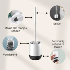 Merkloos Toiletborstel Siliconen Met Houder - Luxe WC Borstel - Vrijstaand Of Hangend - Antibacteriële Borstel Zonder Krassen - Sneldrogend - Wit Met Zwart 11 Merkloos Toiletborstel Siliconen Met Houder - Luxe WC Borstel - Vrijstaand Of Hangend - Antibacteriële Borstel Zonder Krassen - Sneldrogend - Wit Met Zwart -Badkamer Wijs 1200x1200 2183