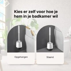 Merkloos Toiletborstel Siliconen Met Houder - Luxe WC Borstel - Vrijstaand Of Hangend - Antibacteriële Borstel Zonder Krassen - Sneldrogend - Wit Met Zwart 13 Merkloos Toiletborstel Siliconen Met Houder - Luxe WC Borstel - Vrijstaand Of Hangend - Antibacteriële Borstel Zonder Krassen - Sneldrogend - Wit Met Zwart -Badkamer Wijs 1200x1200 2184