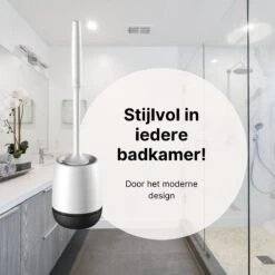 Merkloos Toiletborstel Siliconen Met Houder - Luxe WC Borstel - Vrijstaand Of Hangend - Antibacteriële Borstel Zonder Krassen - Sneldrogend - Wit Met Zwart 16 Merkloos Toiletborstel Siliconen Met Houder - Luxe WC Borstel - Vrijstaand Of Hangend - Antibacteriële Borstel Zonder Krassen - Sneldrogend - Wit Met Zwart -Badkamer Wijs 1200x1200 2186