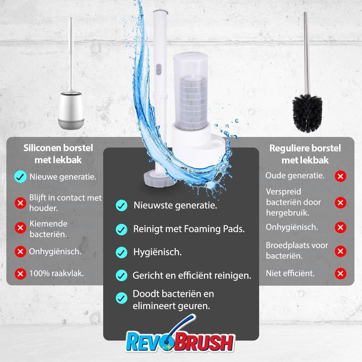 RevoBrush WC Borstel Met Houder Vrijstaand - Hygiënische Toiletborstel - Met 14x Pads 4 RevoBrush WC Borstel Met Houder Vrijstaand - Hygiënische Toiletborstel - Met 14x Pads - Afbeelding 2