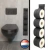 Reserverolhouder Hangend – Toiletrolhouder – Reserve Rolhouder – Zonder Boren – Rolhouder - Muur – Zwart - Antraciet - STOF & SPETTERVRIJ -Badkamer Wijs 1200x1200 223