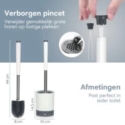 2BEHOME® Luxe Wc Borstel Met Houder - Toiletborstel Met Houder - Vrijstaand Of Hangend - Cadeau Voor Man/vrouw -Badkamer Wijs 1200x1200 2238