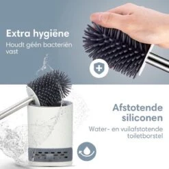 2BEHOME® Luxe Wc Borstel Met Houder - Toiletborstel Met Houder - Vrijstaand Of Hangend - Cadeau Voor Man/vrouw -Badkamer Wijs 1200x1200 2239