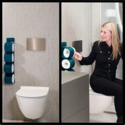 Reserverolhouder Hangend – Toiletrolhouder – Reserve Rolhouder – Zonder Boren – Rolhouder - Muur – Zwart - Antraciet - STOF & SPETTERVRIJ 16 Reserverolhouder Hangend – Toiletrolhouder – Reserve Rolhouder – Zonder Boren – Rolhouder - Muur – Zwart - Antraciet - STOF & SPETTERVRIJ -Badkamer Wijs 1200x1200 224