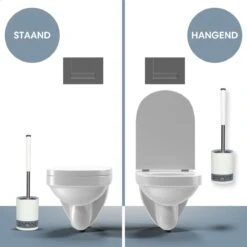 2BEHOME® Luxe Wc Borstel Met Houder - Toiletborstel Met Houder - Vrijstaand Of Hangend - Cadeau Voor Man/vrouw -Badkamer Wijs 1200x1200 2240