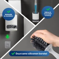 Mdxl® Siliconen WC Borstel Met Zeepdispenser - Hervulbaar - Vrijstaand Of Hangend - Sneldrogend, Hygiënisch & Antibacteriële Werking - Zonder Boren - Toilet Brush - Toiletborstel Houder - Lekbak 13 Mdxl® Siliconen WC Borstel Met Zeepdispenser - Hervulbaar - Vrijstaand Of Hangend - Sneldrogend, Hygiënisch & Antibacteriële Werking - Zonder Boren - Toilet Brush - Toiletborstel Houder - Lekbak -Badkamer Wijs 1200x1200 2266