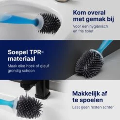 Mdxl® Siliconen WC Borstel Met Zeepdispenser - Hervulbaar - Vrijstaand Of Hangend - Sneldrogend, Hygiënisch & Antibacteriële Werking - Zonder Boren - Toilet Brush - Toiletborstel Houder - Lekbak 14 Mdxl® Siliconen WC Borstel Met Zeepdispenser - Hervulbaar - Vrijstaand Of Hangend - Sneldrogend, Hygiënisch & Antibacteriële Werking - Zonder Boren - Toilet Brush - Toiletborstel Houder - Lekbak -Badkamer Wijs 1200x1200 2267