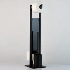 WENKO Toiletbutler Rivalta Zwart - Toiletborstel Met Houder, Toiletrolhouder En Reserverolhouder -Badkamer Wijs 1200x1200 2270