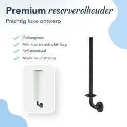 SODEAL Luxe Reserverolhouder Zwart - Reserverolhouder Hangend - Toiletrolhouder Zwart - Wc Rolhouder Zwart 9 SODEAL Luxe Reserverolhouder Zwart - Reserverolhouder Hangend - Toiletrolhouder Zwart - Wc Rolhouder Zwart -Badkamer Wijs 1200x1200 2273