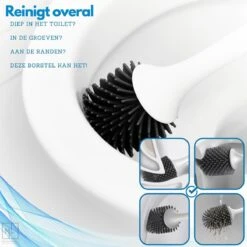 MyLife WC Borstel Met Houder - Toiletborstel - Staand Of Hangend - Extra Hygiënisch - Inclusief Muurklever - Ventilatieroosters - Nieuw Design -Badkamer Wijs 1200x1200 2310