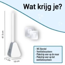 Mmoods Siliconen Golf Toiletborstel – WC Borstel Met Houder – Flexibele Siliconen WC Borstel – Antibacterieel – Hygiënisch – Wit -Badkamer Wijs 1200x1200 232