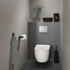 Tiger Tess - Toiletborstelhouder Vrijstaand Met Swoop® Borstel Flexibel - Zwart / Antraciet -Badkamer Wijs 1200x1200 2334