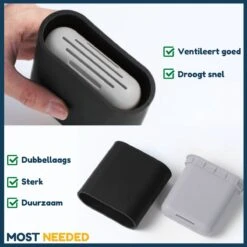 Merkloos Most Needed WC Borstel Met Houder - Siliconen Borstel - Duurzaam - Vrijstaand Of Hangend - Zwart -Badkamer Wijs 1200x1200 2352